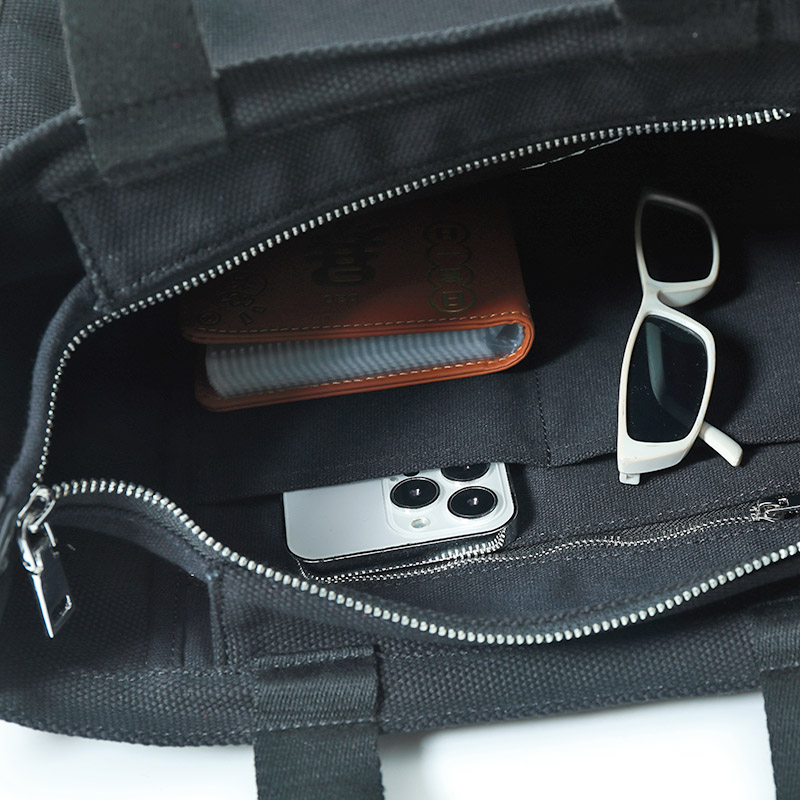 帆布包 - LOVE&FOCUS - 黑色-18